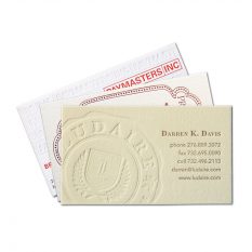 Thick and fluffy business cards for a heavy letterpress bite