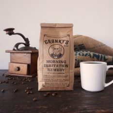 Cranky's Brand Coffee Bag and Beans